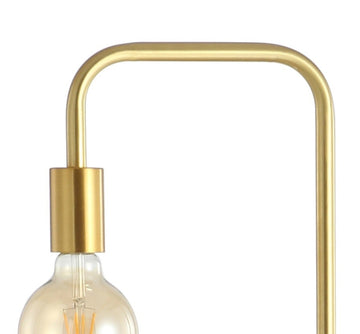 Vega 60" Minimalist Edison Metal/Marble Floor Lamp - JONATHAN Y